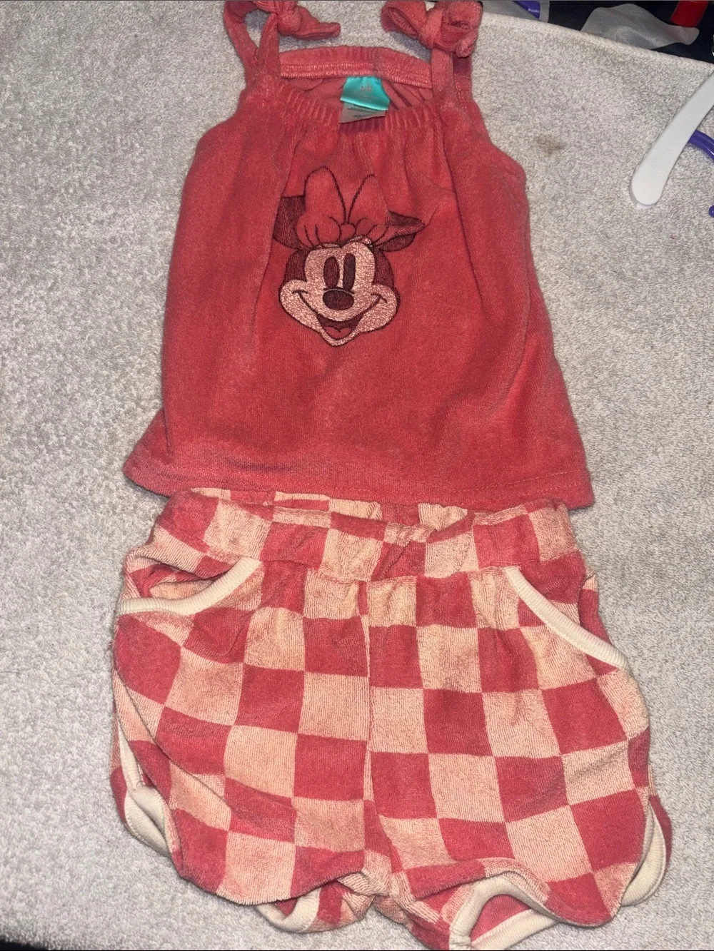 Disney Red Minnie Mouse Girls Pajama Set